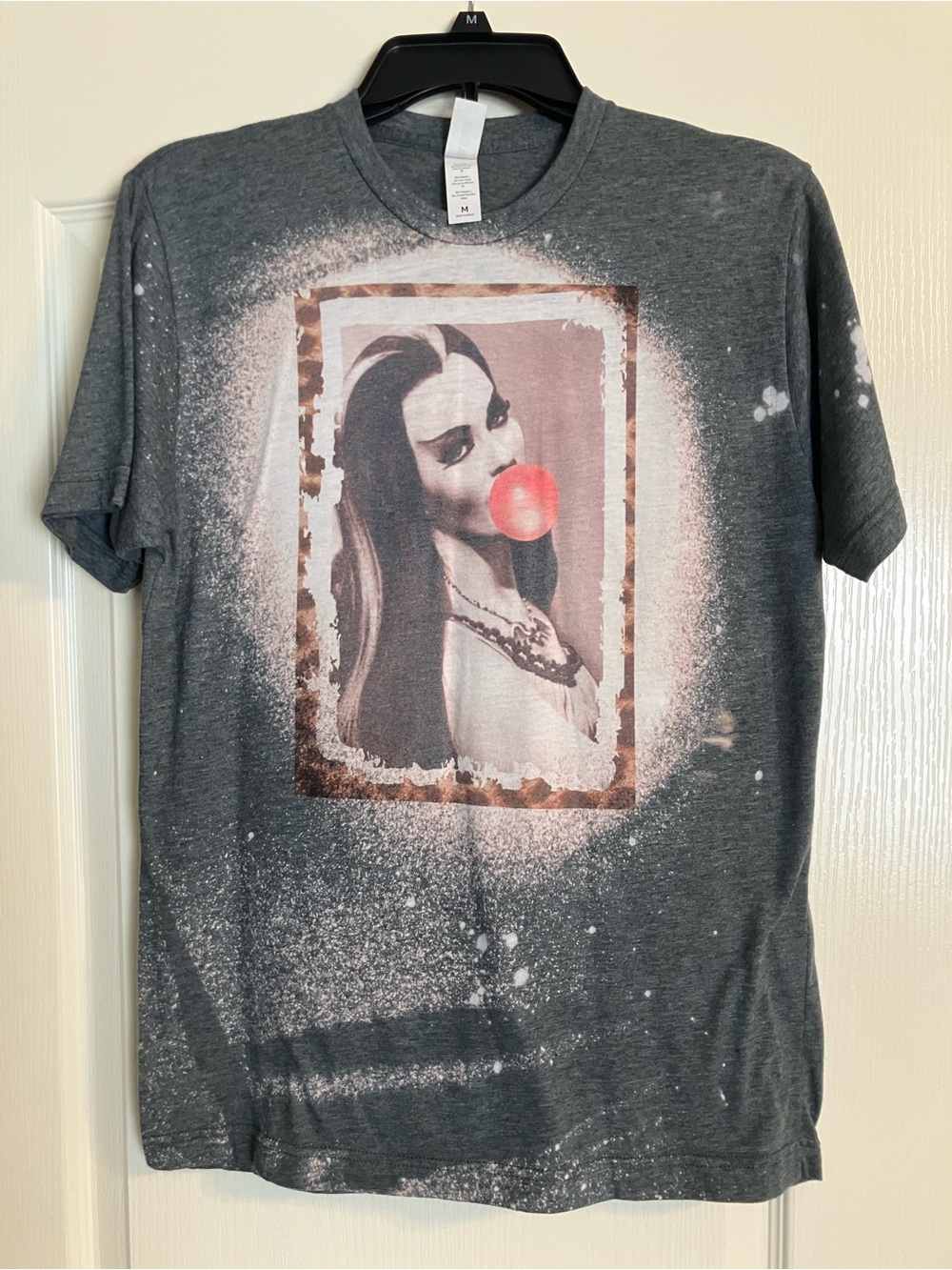 Unique Vintage Lily Munster Graphic Bubblegum Tee